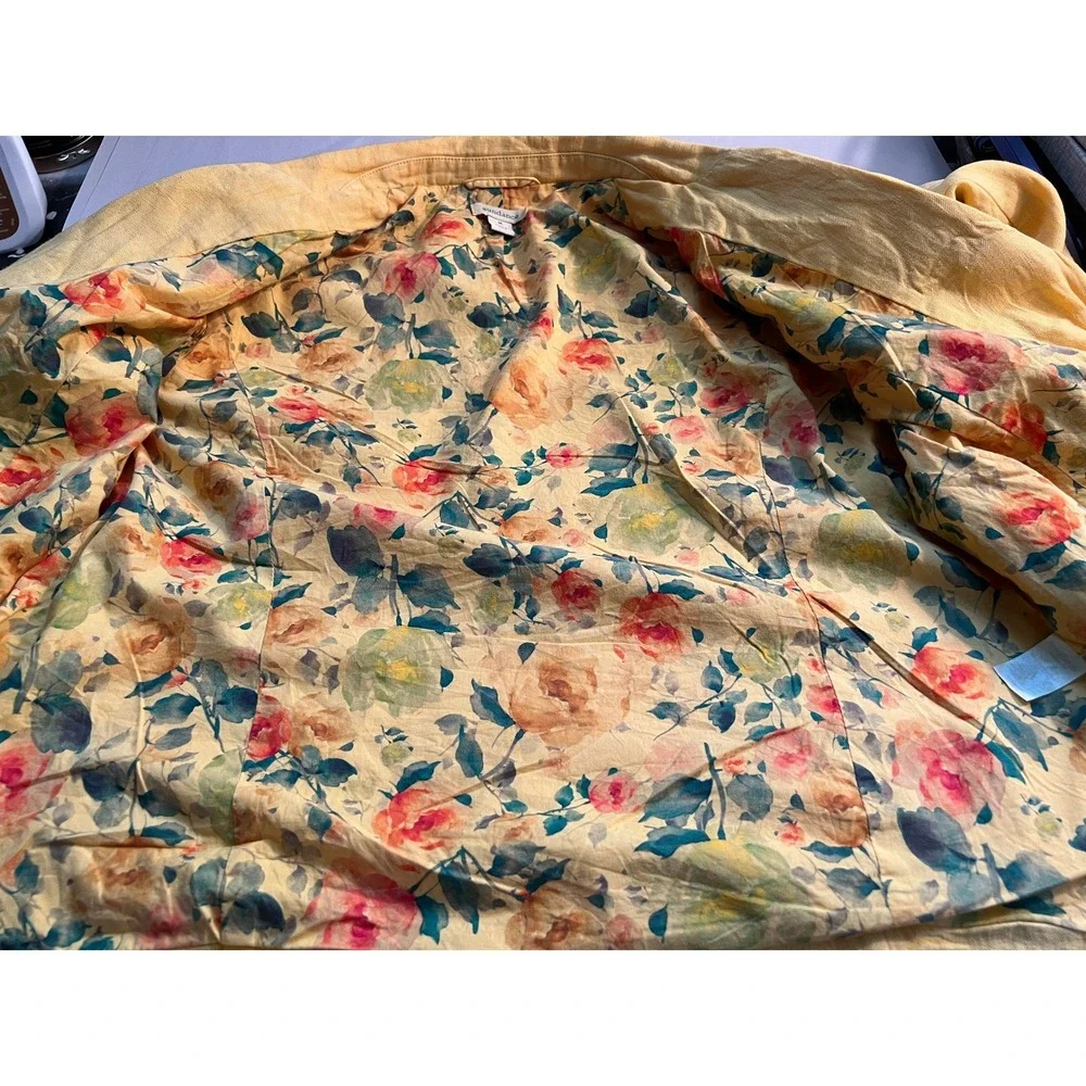 Sundance Pippa Linen Blazer in‎ Sunset Yellow SZ M Summer Beach Vacation Boho